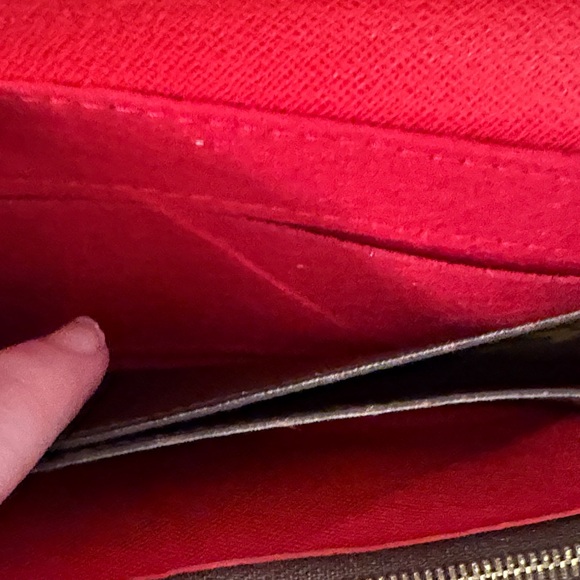 Louis Vuitton Monogram Wallet with Red Floral Accents - Picture 8 of 11